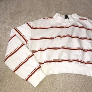 Target striped crop top sweatshirt never worn